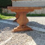 Old solid walnut monastery table