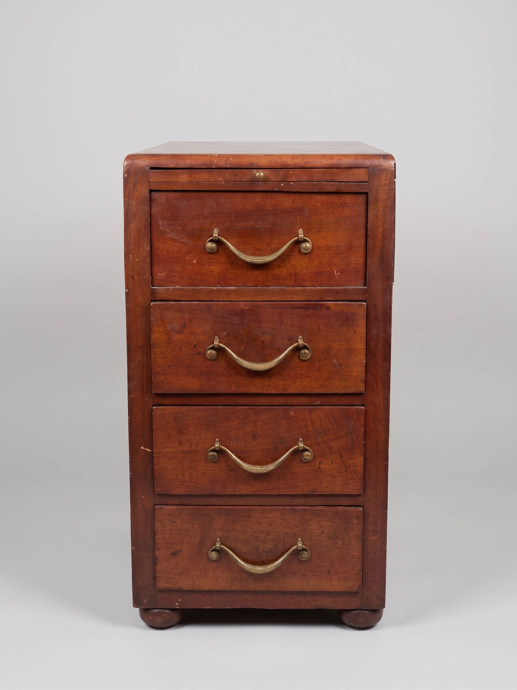 Antique mahogany chiffonnier with 4 drawers and a drop-down flap - 19th century style