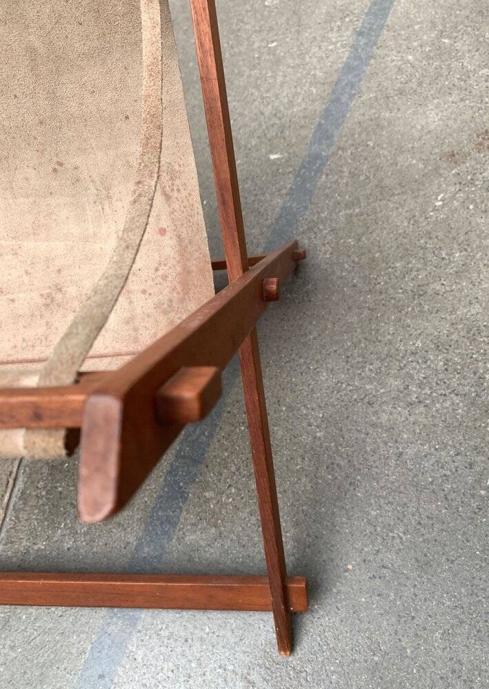 Mid-century folding magazine rack in teak, 1960s