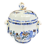 Gien sugar bowl rooster and peonies model 1938 1960