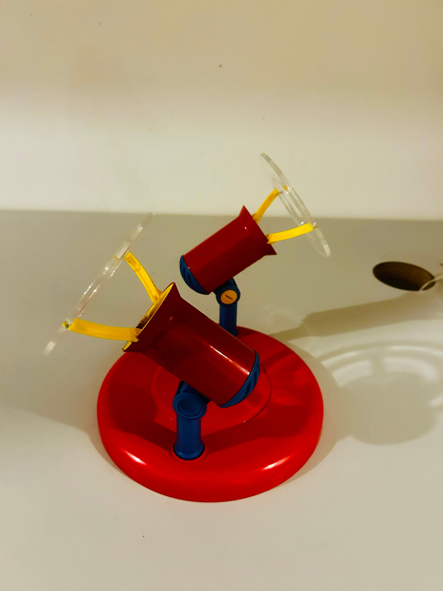 Brilliant Red & Blue Vintage Ceiling Light 1980s Germany