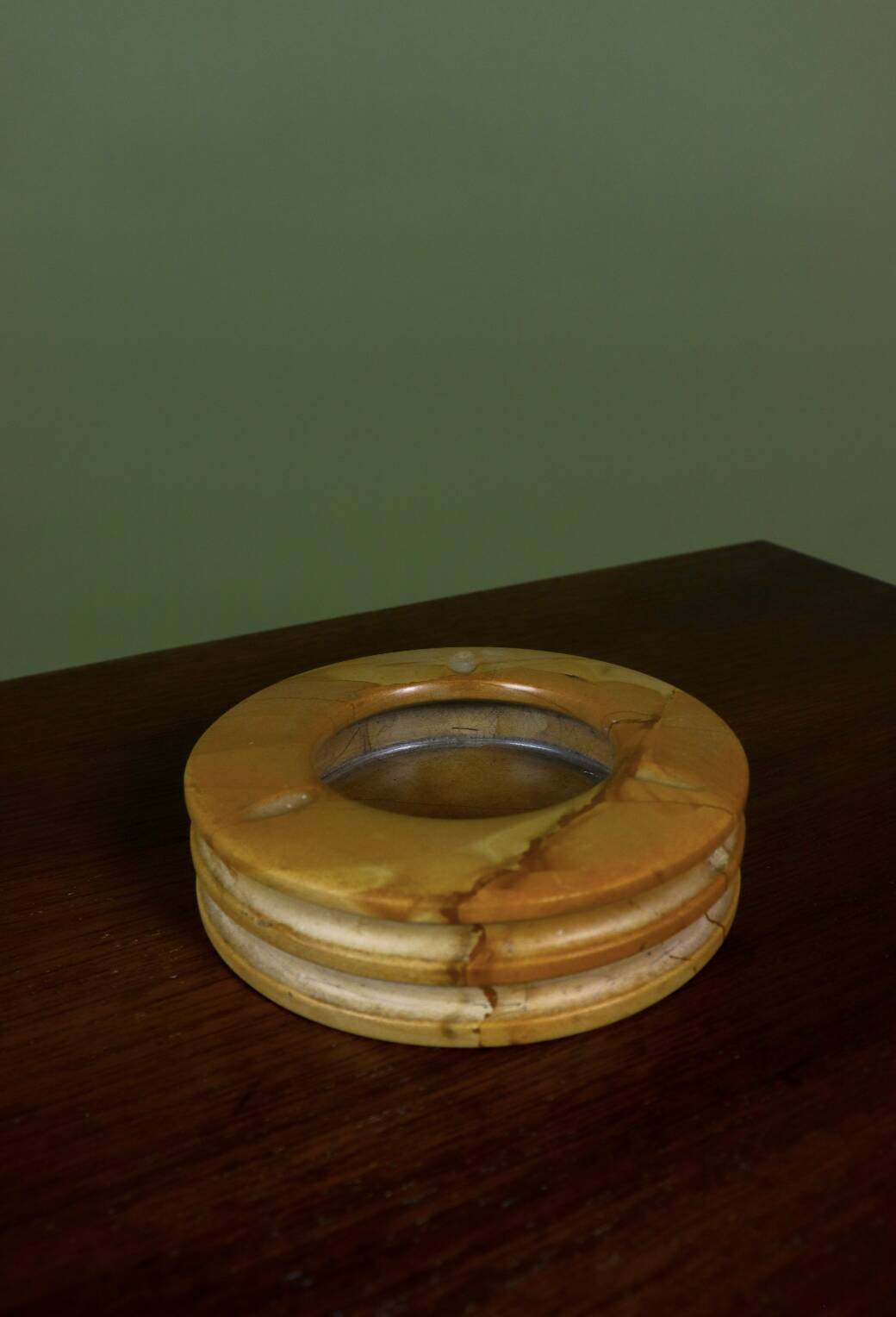 Cendrier vide-poche en pierre naturel onyx vintage