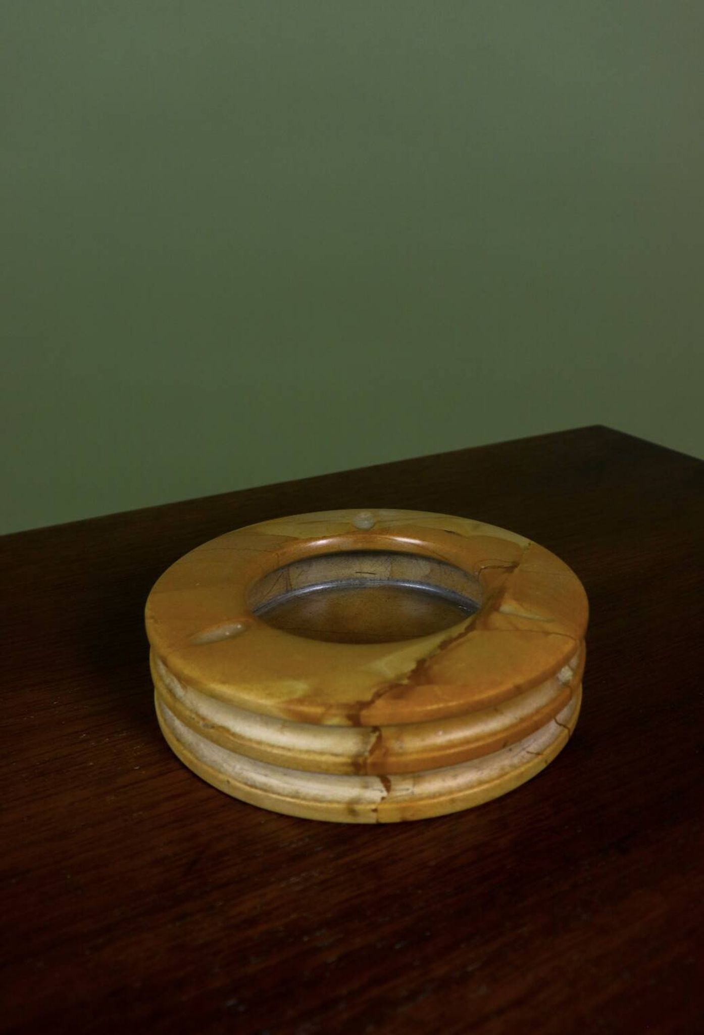 Cendrier vide-poche en pierre naturel onyx vintage