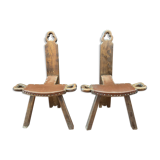 Pair of tripod chairs