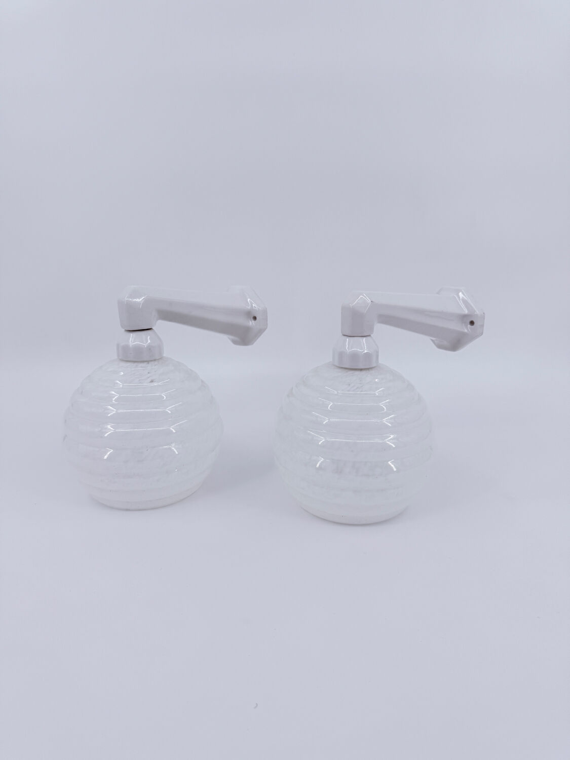 Pair of porcelain Art Deco wall lights