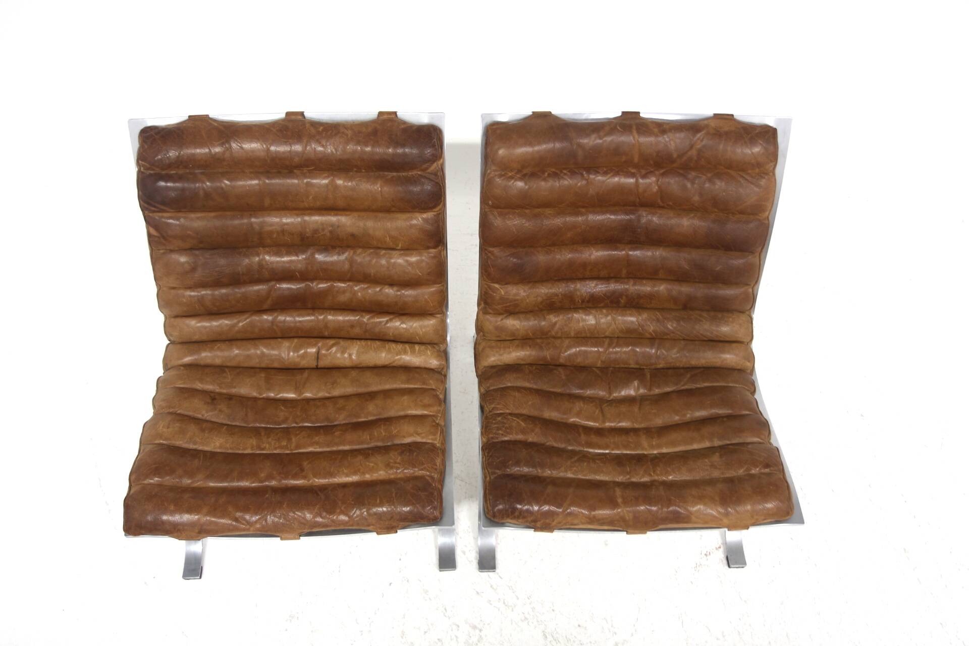 Set de 2 fauteuils scandinave en cuir "Ari", Arne Norell, Suède, 1960