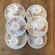 Set de 6 tasses à café anciennes porcelaine striée