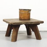 Antique worn Wabi Sabi red copper bucket