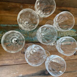 Set of 8 crystal wine glasses size