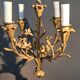 Lustre en bronze doré à 4 branches néoclassique, Circa 1940/1950.