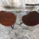 Pair of bedside table scandinavian tripod wood vintage #a240