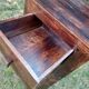 Chiffonnier commode haute bois massif éxotique palissandre 5 tiroirs