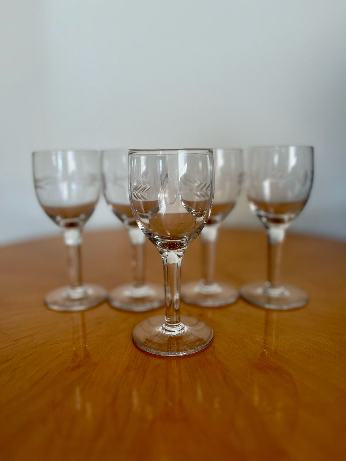 Vintage liqueur wine glasses 1960