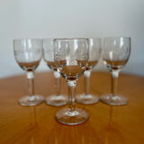Vintage liqueur wine glasses 1960