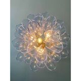 Contemporary blue “selle” murano glass chandelier
