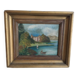 Old landscape painting.