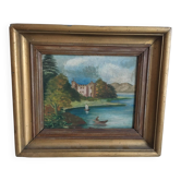 Old landscape painting.