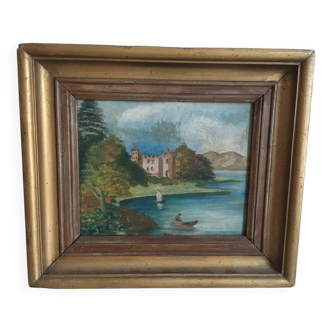Old landscape painting.