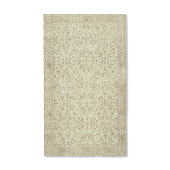 Tapis beige anatolien tissé à la main 164 cm x 275 cm