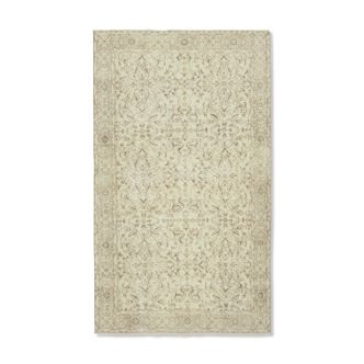 Handwoven anatolian beige carpet 164 cm x 275 cm
