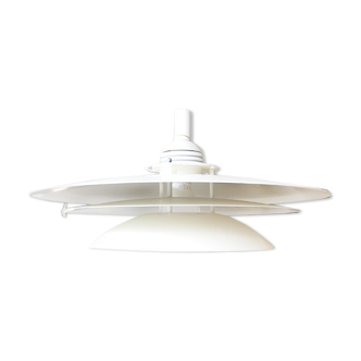 White Scandinavian suspension lamp, 1970