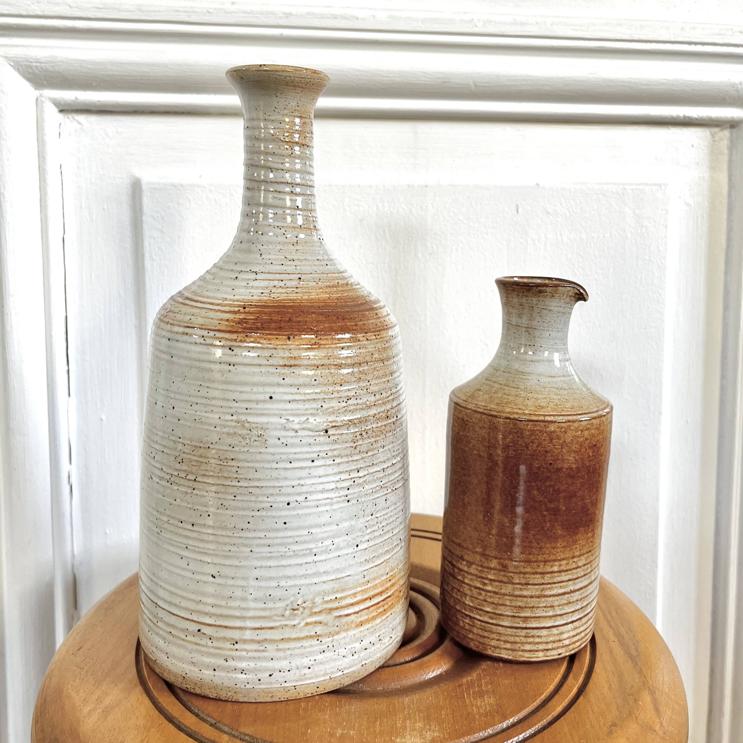 Stoneware soliflore vases