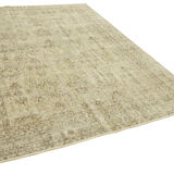 Handwoven antique anatolian beige carpet 200 cm x 284 cm