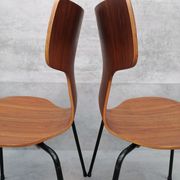 Set of 2 model 3103 Hammer chairs by Arne Jacobsen for Fritz Hansen, Denmark , 1969