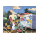 Oil on canvas "Vacances à Chamalières" (Auvergne) by I. Guisset