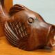 Pair of hand-carved art-deco fish bookends - 30s