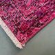Turkish rug pink 300x200 cm, vintage overdyed tribal wool carpet large 2511