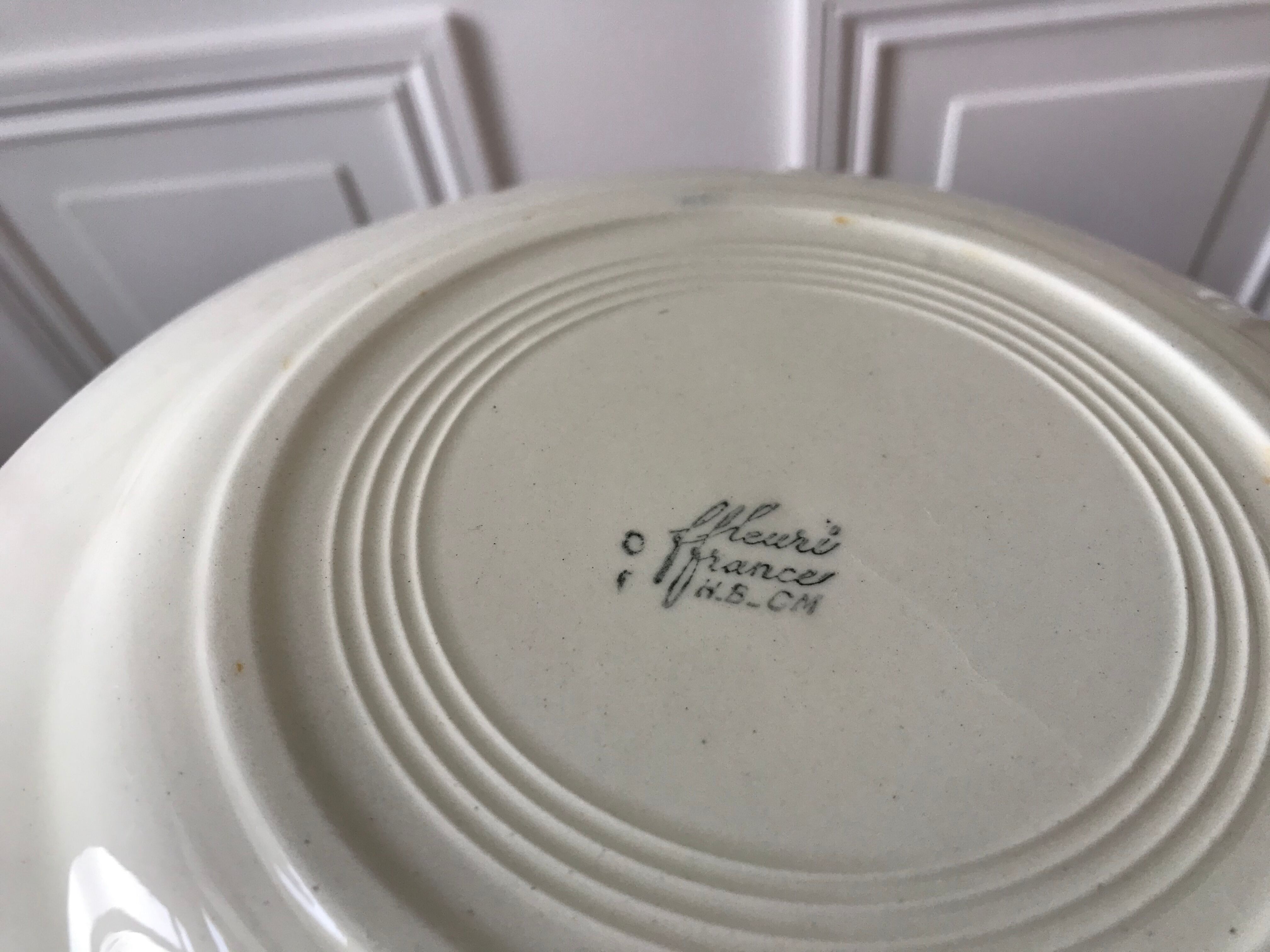 Set of 6 flat plates mismatched Digoin Sarreguemines (Corsica, Cibon, etc.)