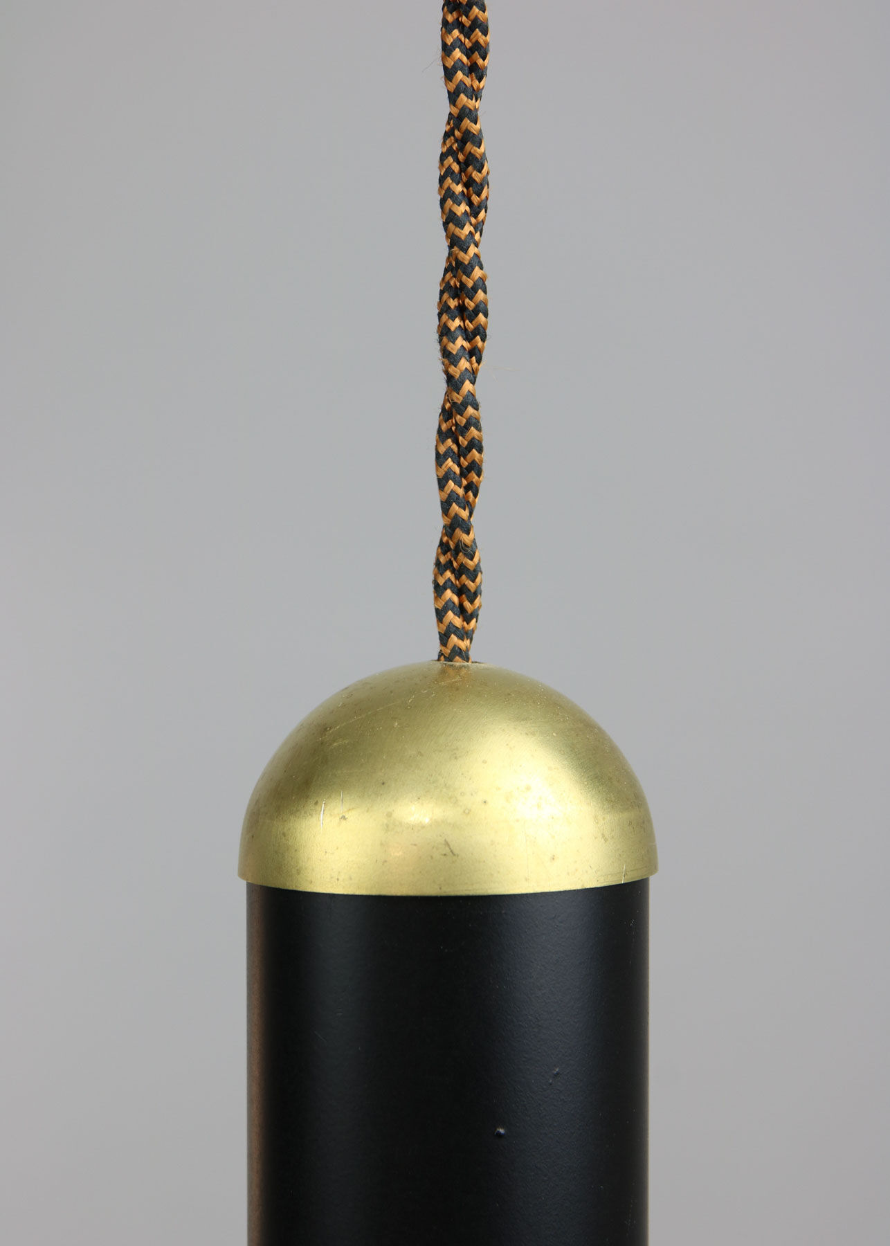 Vintage Black and Brass Pendant Lamp