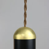 Suspension vintage noir et laiton