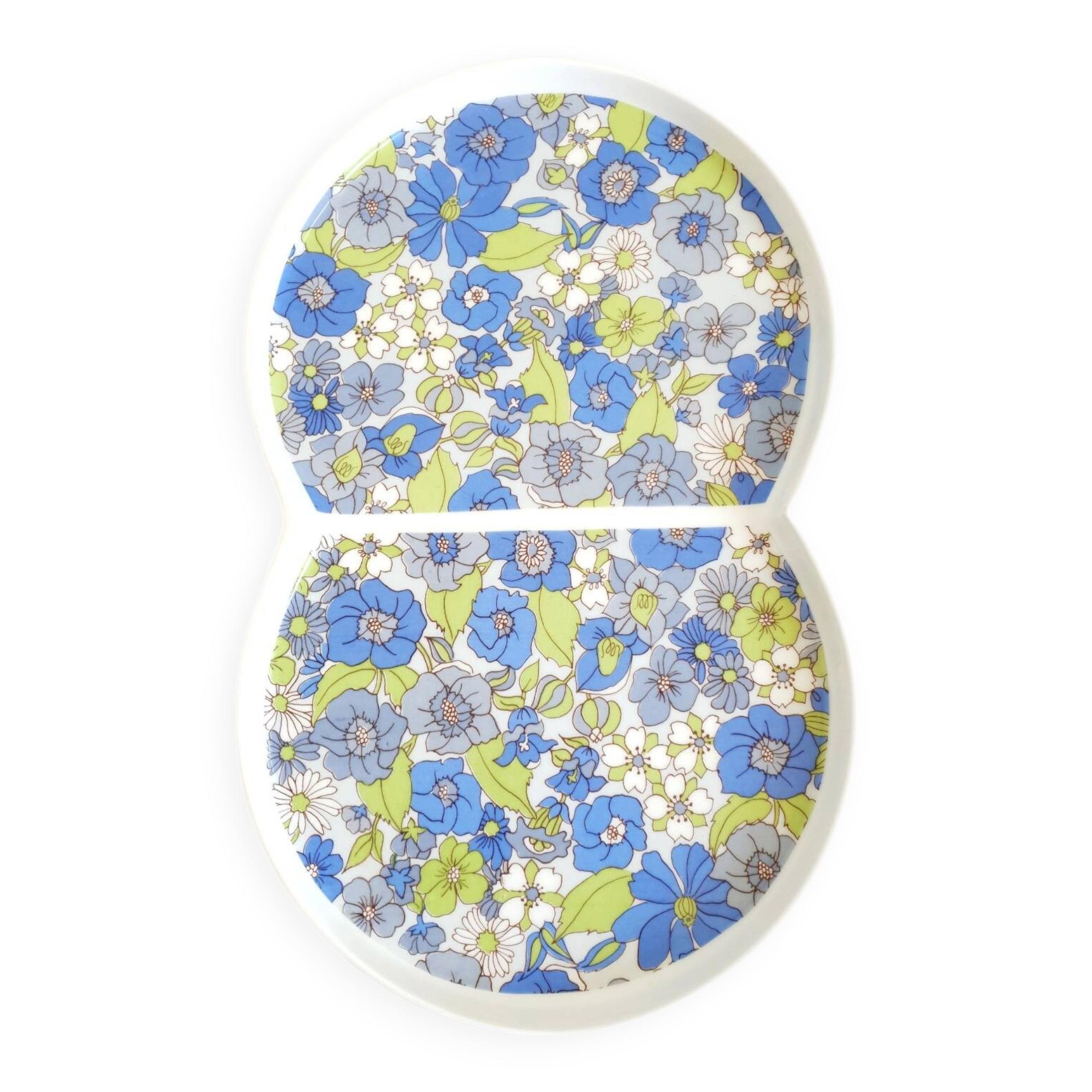 Vintage porcelain floral dish