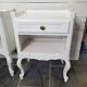 Pair of white patinated Louis XV style bedside tables