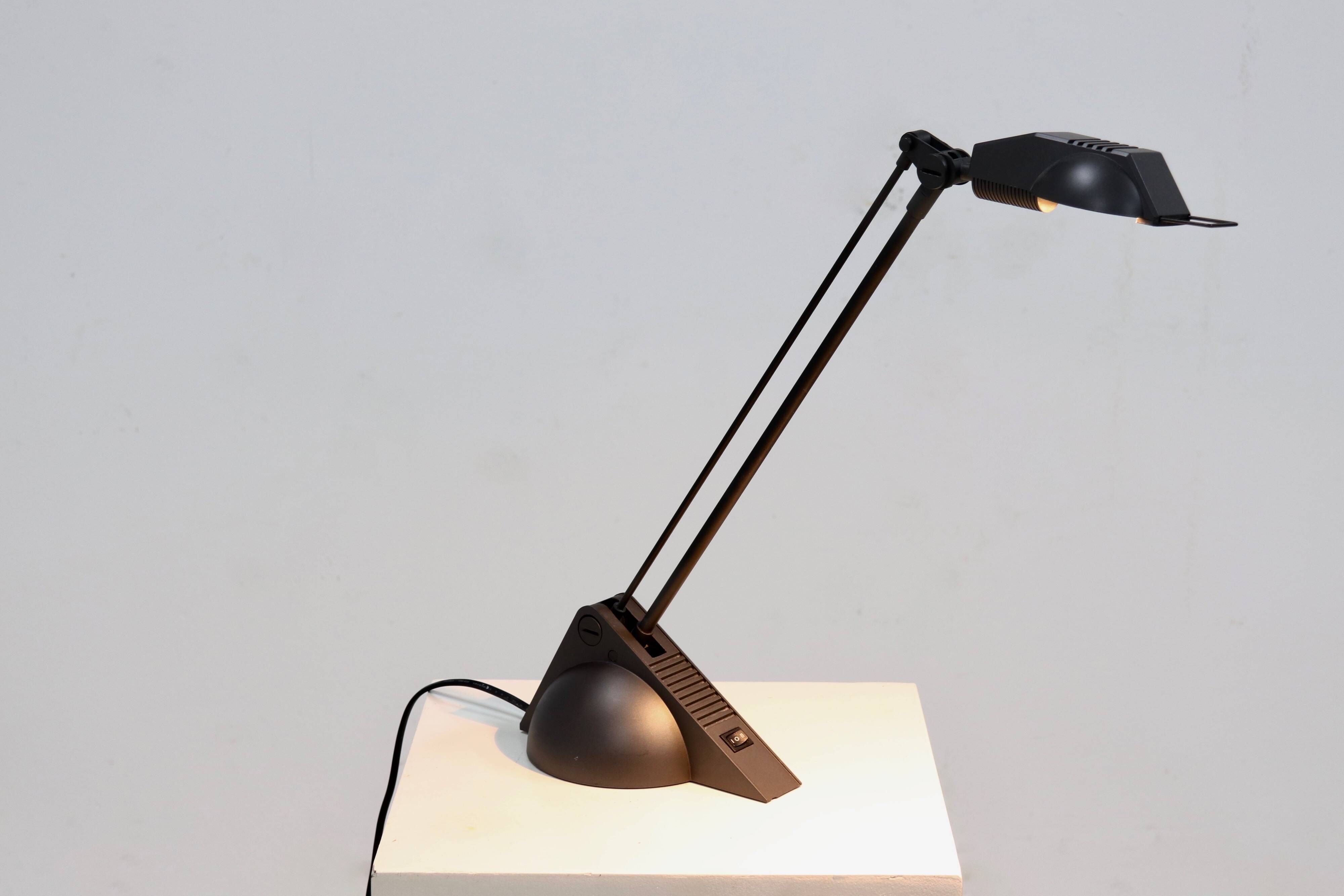 Dark Grey Post Modern Desk Lamp 1980s