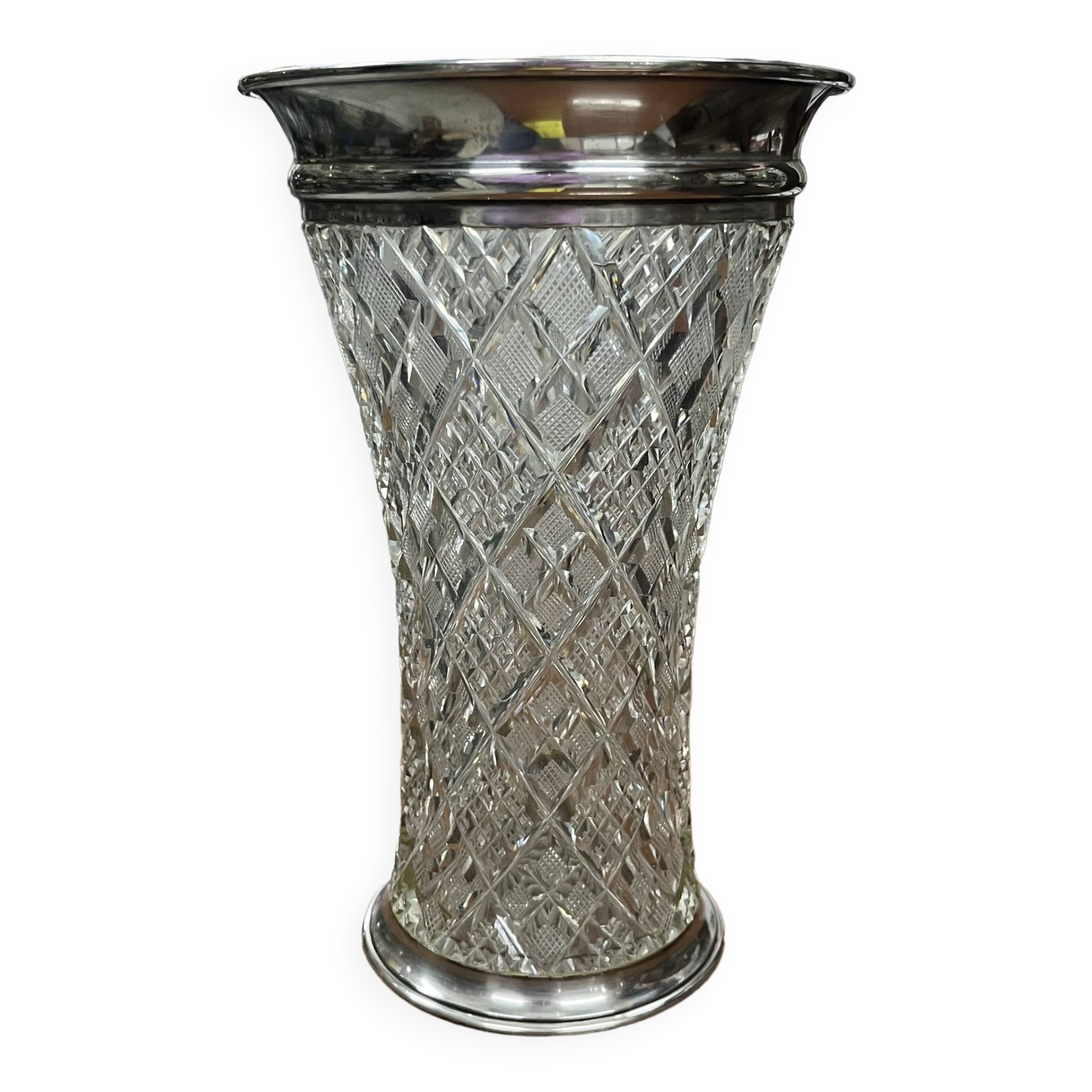 antique crystal vase