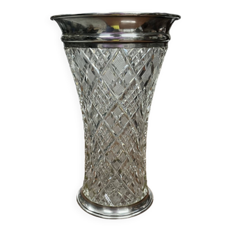 old crystal vase