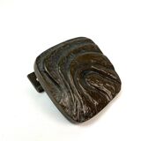Mid Century Solid Abstract Brutalist Bronze front Door Handle 1960