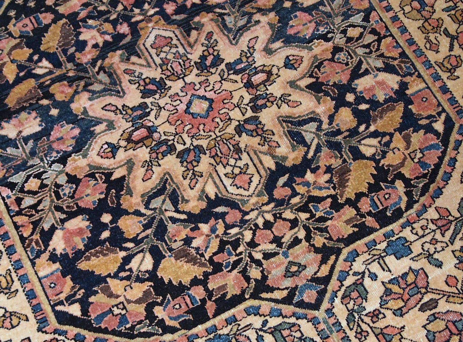 Antique Persian carpet Sarouk Farahan handmade 122cmx192cm 1900s, 1B793