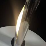 Vintage Floor Lamp • Flame • Stainless Steel • Space Age • 1970