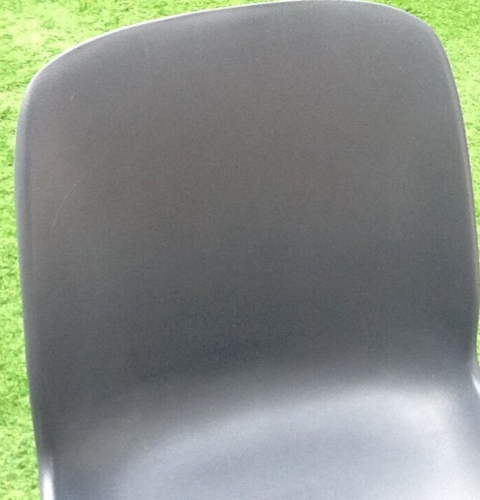 1970s pat. pend dipiplast stackable chair grey shell grained surface