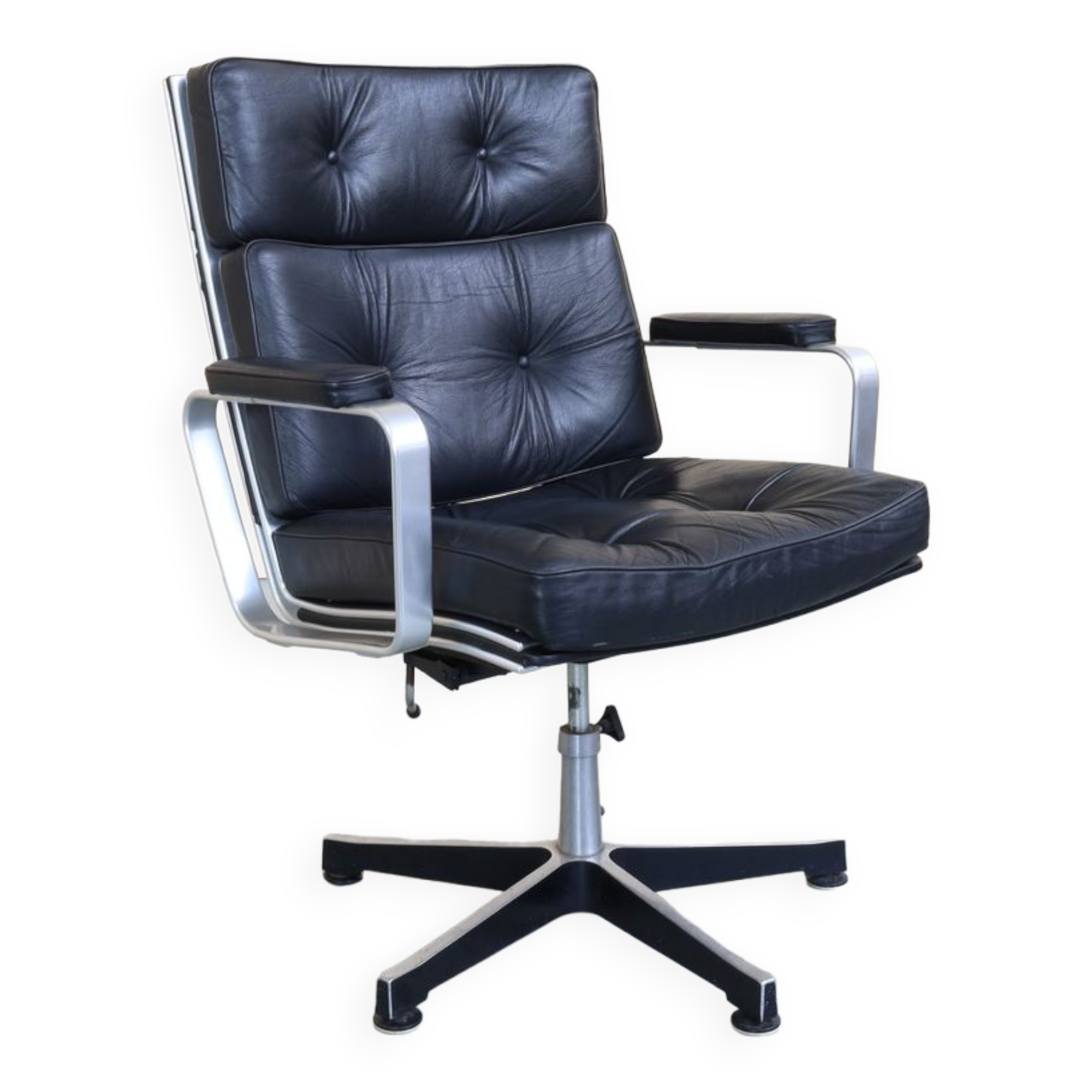 Office chair in leather by Karl Erik Ekselius for Joc Sweden 1970s