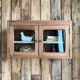 Small antique wall display cabinet in walnut.