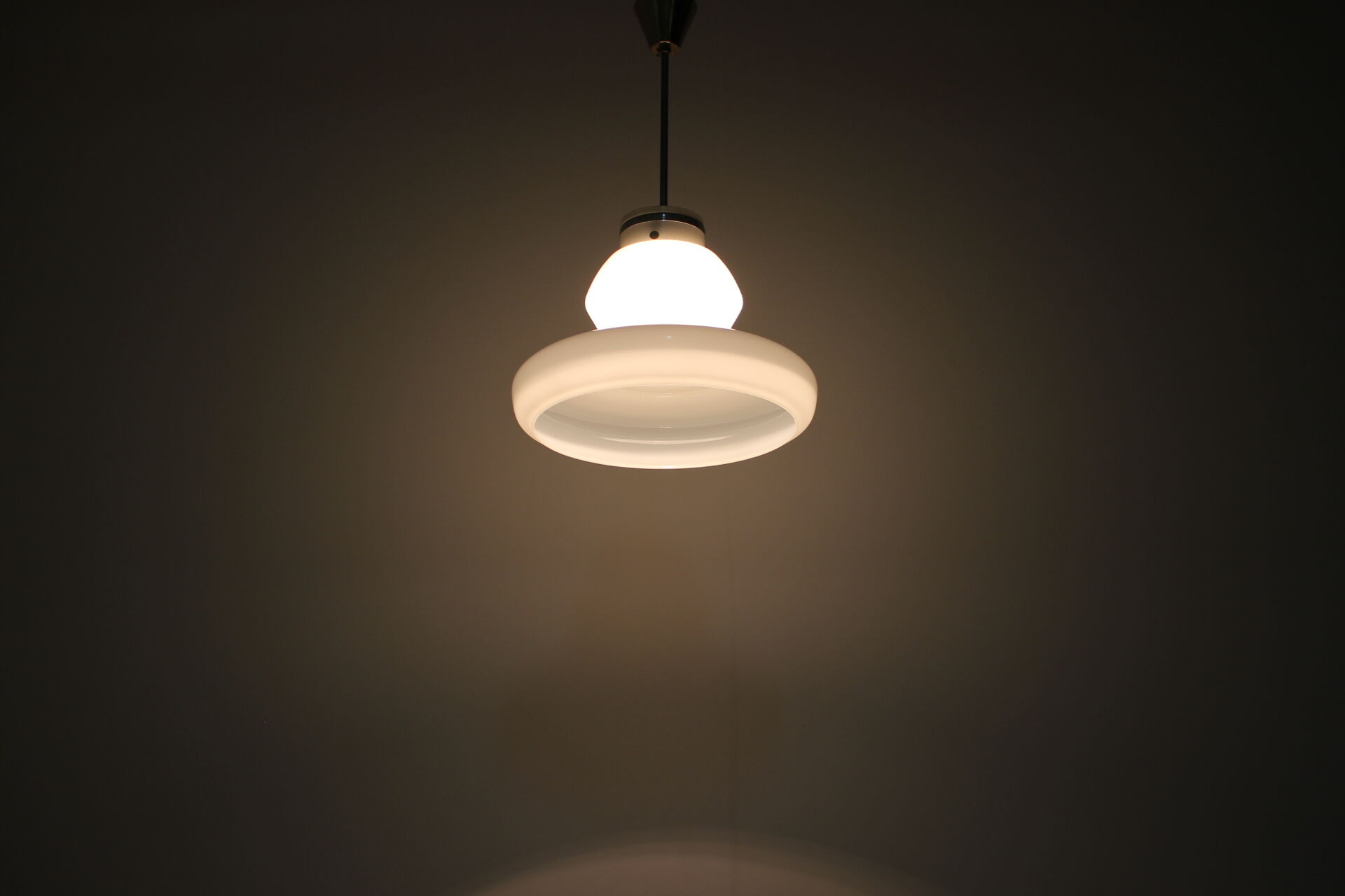 Midcentury Glass Pedant by Napako,1960s