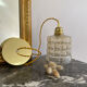 Vintage amber glass suspension globe