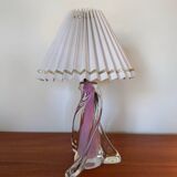 60s transparent and pink crystal lamp