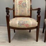 Pair of Mahogany Armchairs Return from Egypt Jacob Period Consulate Late Eighteenth