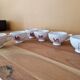 Henriot in Quimper - Set of 6 chocolate cups - Decorated with a pink rooster